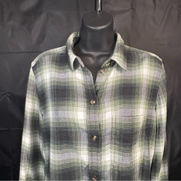 American Eagle Outfitters Green Plaid Shirt M - Picture 4 of 8